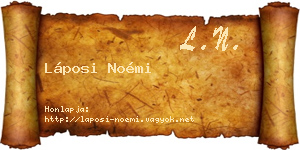 Láposi Noémi névjegykártya